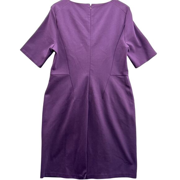 Lands End Blackberry Purple Sheath Dress With Pockets Women 14 - Picture 4 of 7
